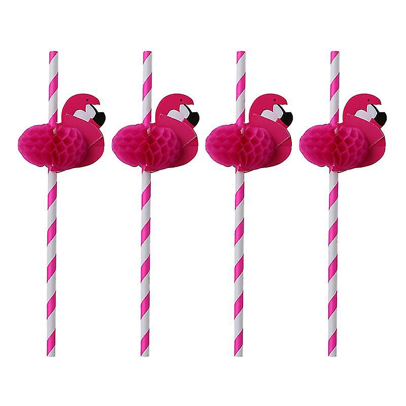 30pcs Flamingo Strohhalme