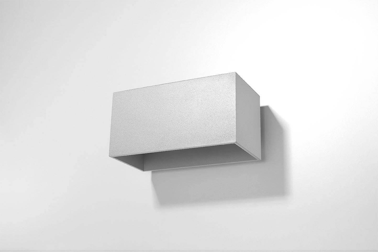 Quad Maxi 2 Light Up Down Flush Wall Light Grey