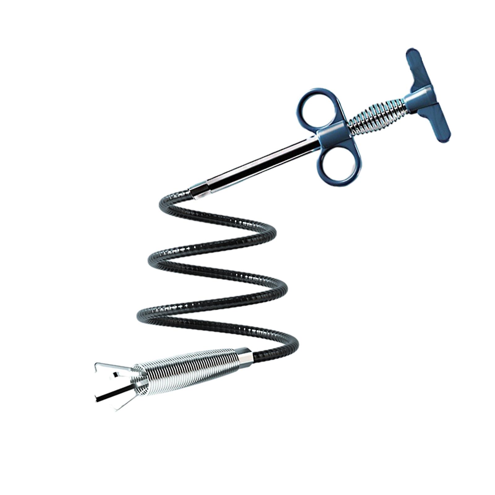 Bendable Clog Remover with Retractable Claw Multifunctional Wire Spring Clamp for Plug Hole