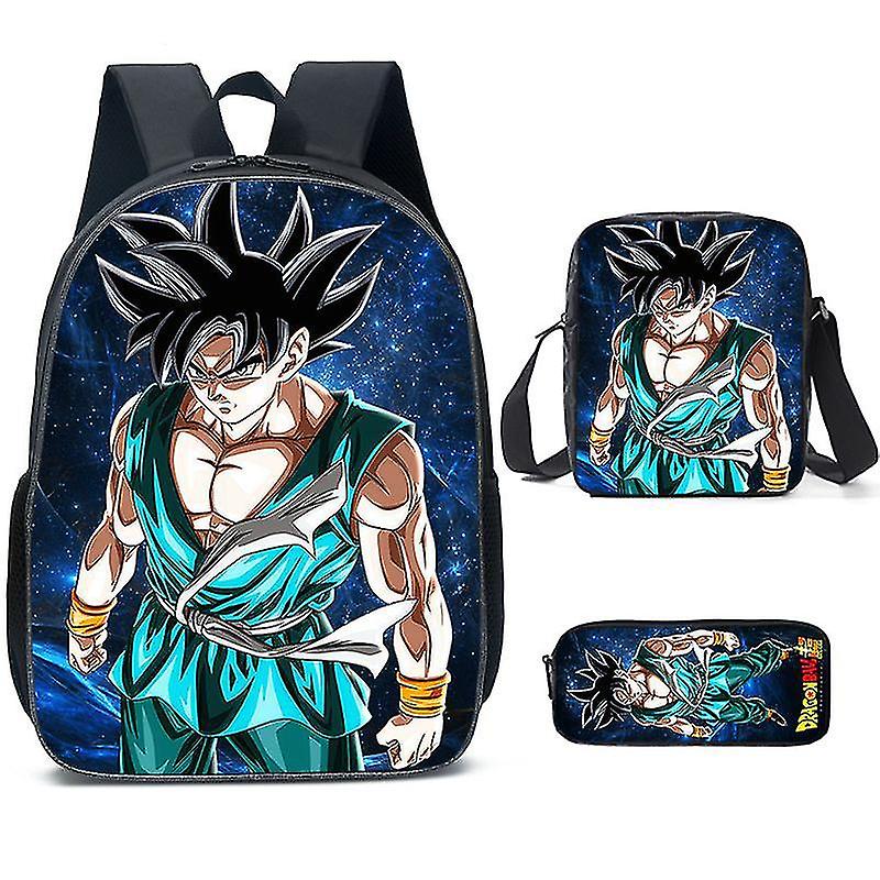 Dragon Ball Dragon Ball Schoolbag Backpack Student Backpack Three -piece Set