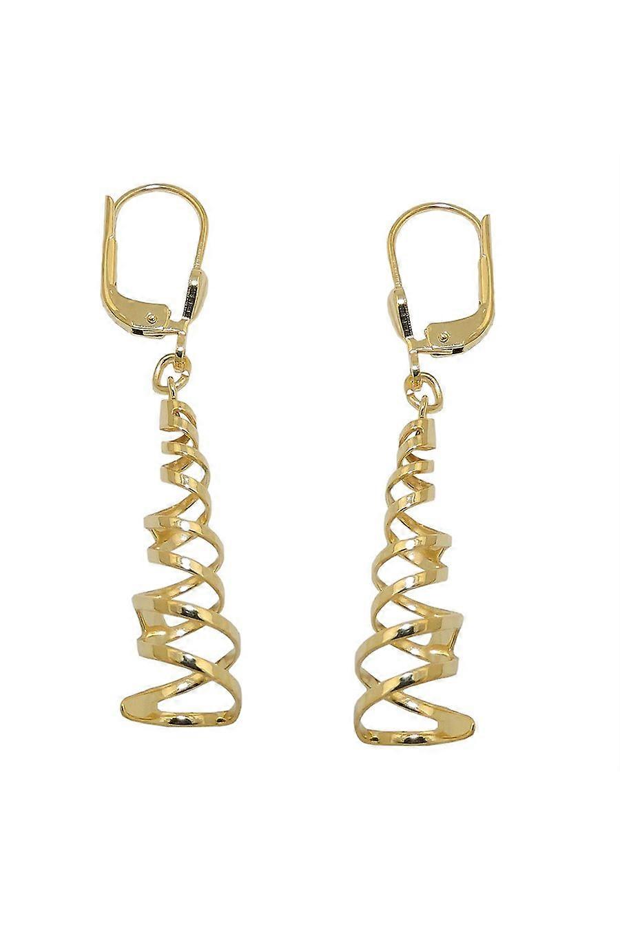 Earrings Spiral Polished 8k Gold - Gl431383