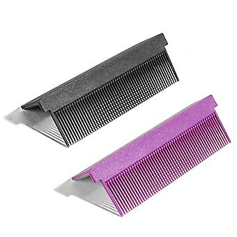 Frauen DIY Kämme Ersatzteile passen Haarglättung Glätteisen, professionelles oder kompaktes Haarwerkzeug für den Heimgebrauch, schwarz + lila ~ 7702