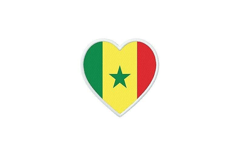 Patch badge ecusson prints thermocollant heart flag SN senegal