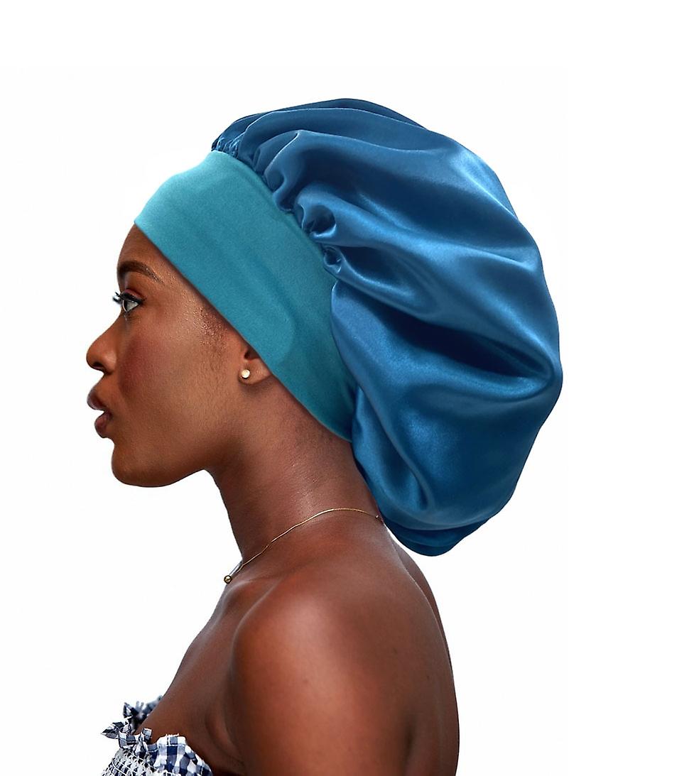 Large Satin Bonnet,Silk Bonnet Hair Wrap for Sleeping, Sleep Cap With Elastic Soft Band, Big Bonnets