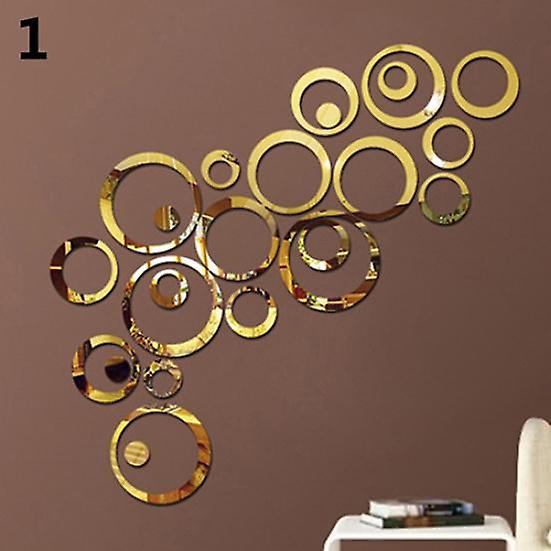 Home Accessories DIY Creative Decoration 3D Mirror Circle Wall Stickers