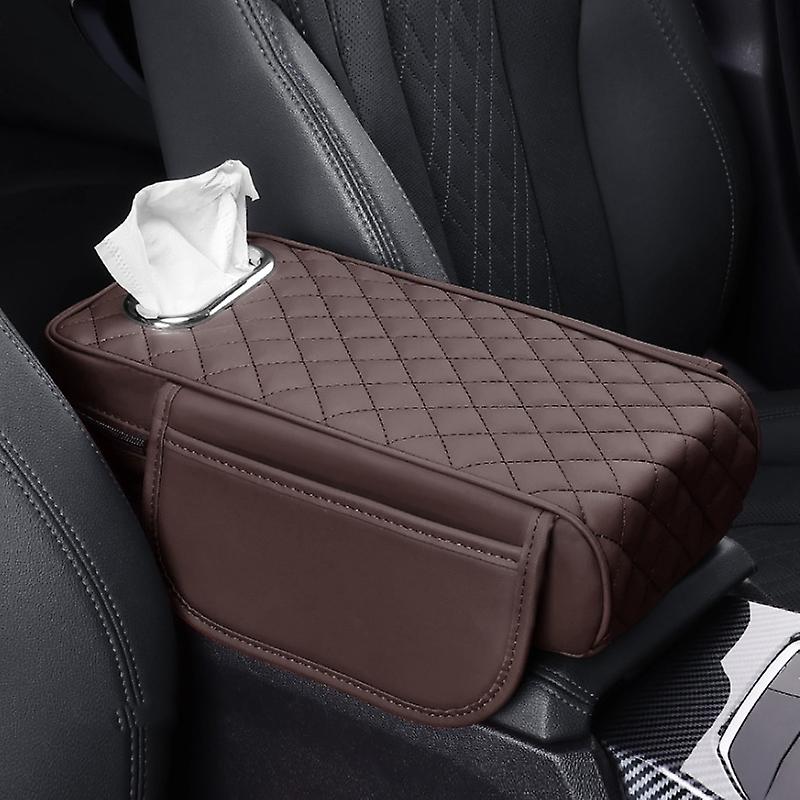 Auto Armlehne Box Booster Pad Tissue Box Mokka Braun