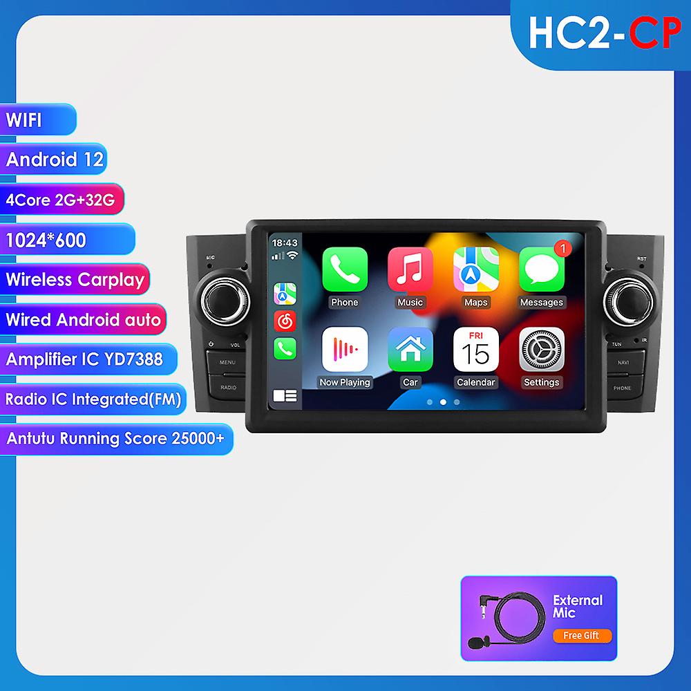 2din Dsp Carplay Car Radio Android 12 For Fiat Grande Punto Linea 2007-2012 Multimedia Video Player 7"head Unit Gps Navi Audio