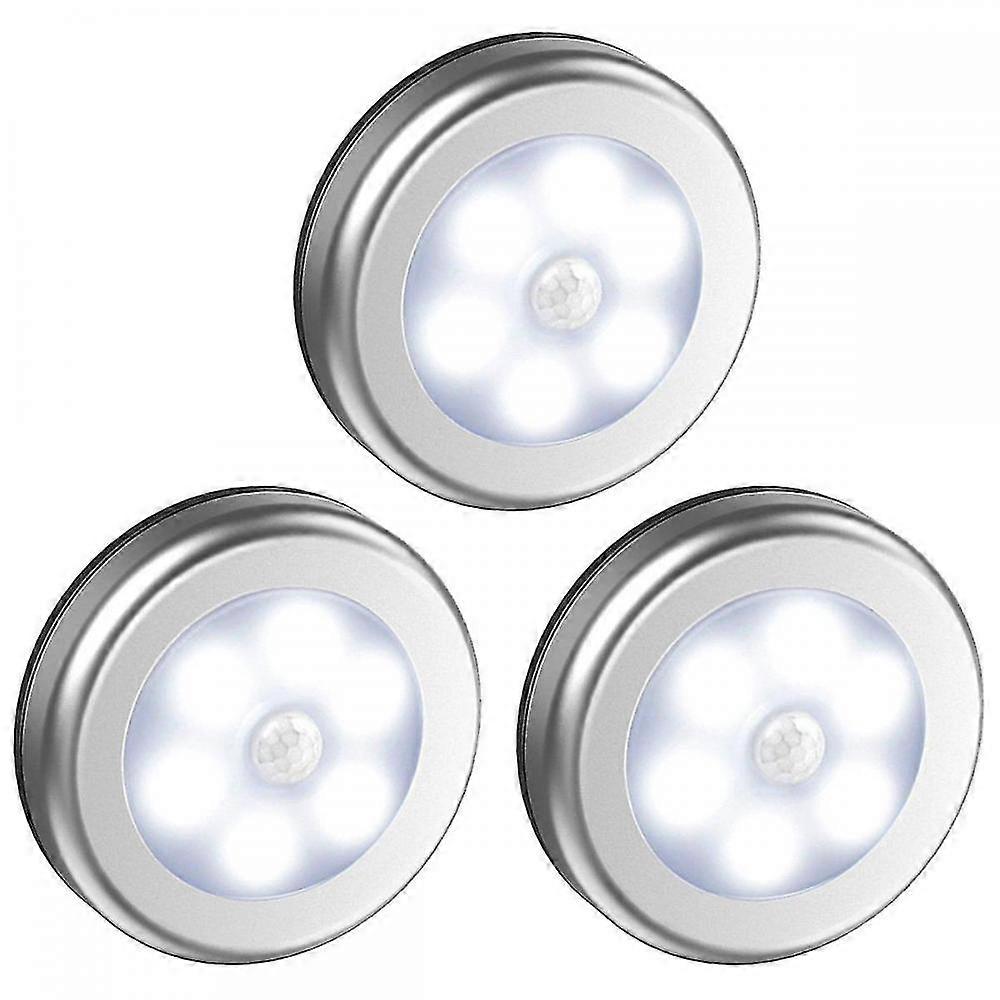 3 Pack Motion Sensor Light, Cordless Battery-powered Light, Automatic Night Light With 3m Adhesive Pads