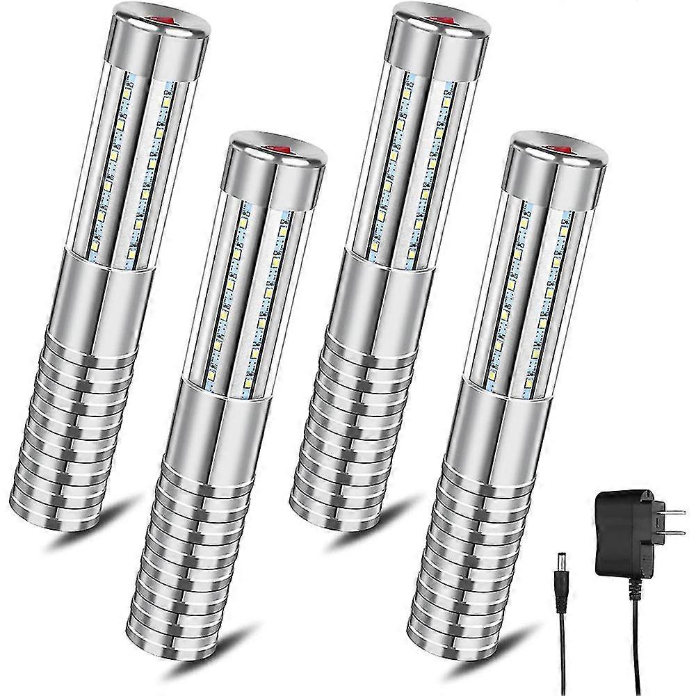 4 Pcs Led Strobe Reusable Led Light Rechargeable Champagne Led Service And Charger,us Plug Silver
