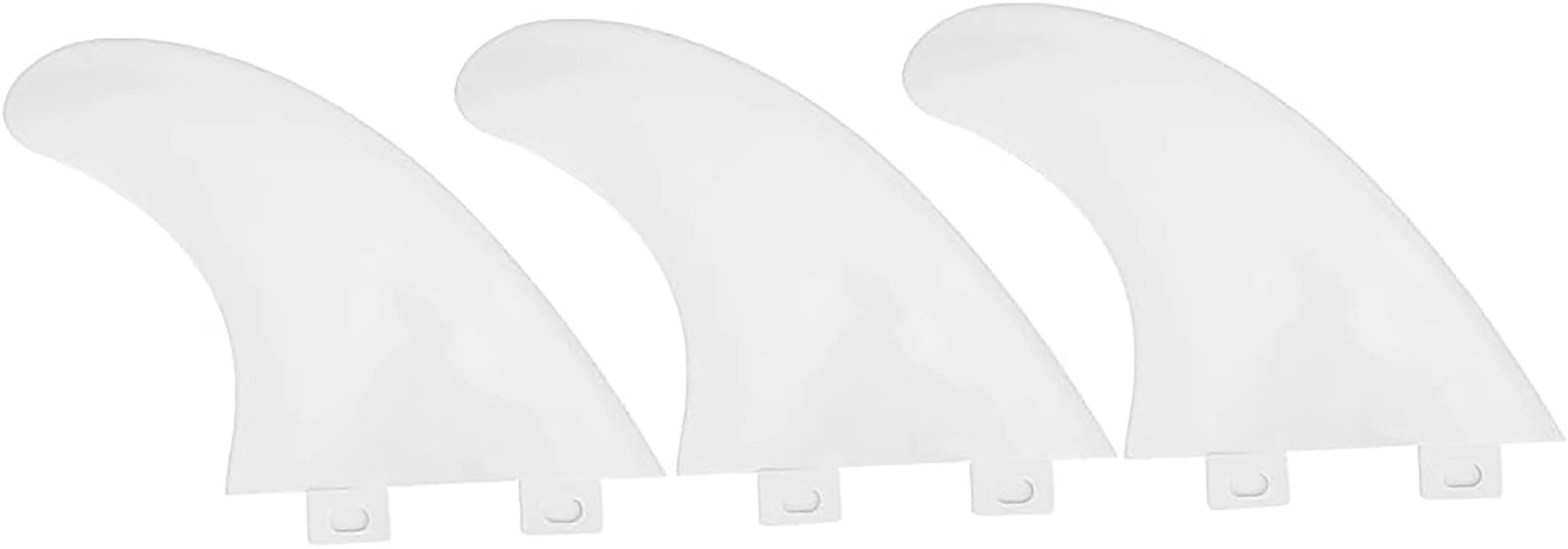 Surfboard Fin, 3Pcs/Set Durable FCS G5 Surfboard Fin for Surfboard and Paddleboard Longboard (Black/White)(White)