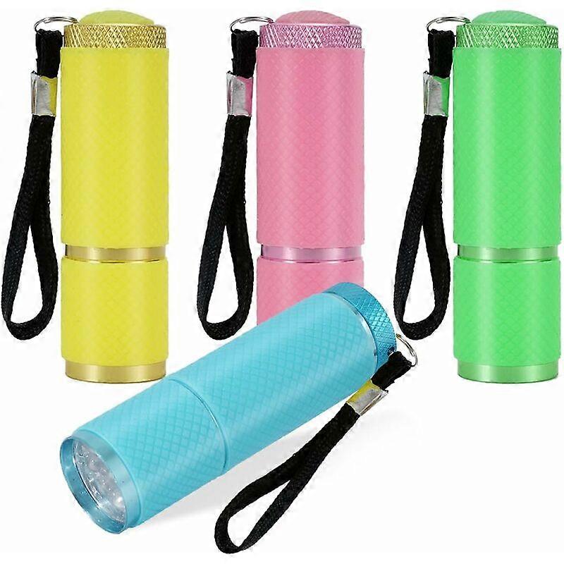 LED Torch, 4 Piece Flashlight, Ultra Powerful Led Torch, Mini Flashlight, Waterproof Torch for Children, for Camping Reading Walking Hiking Working