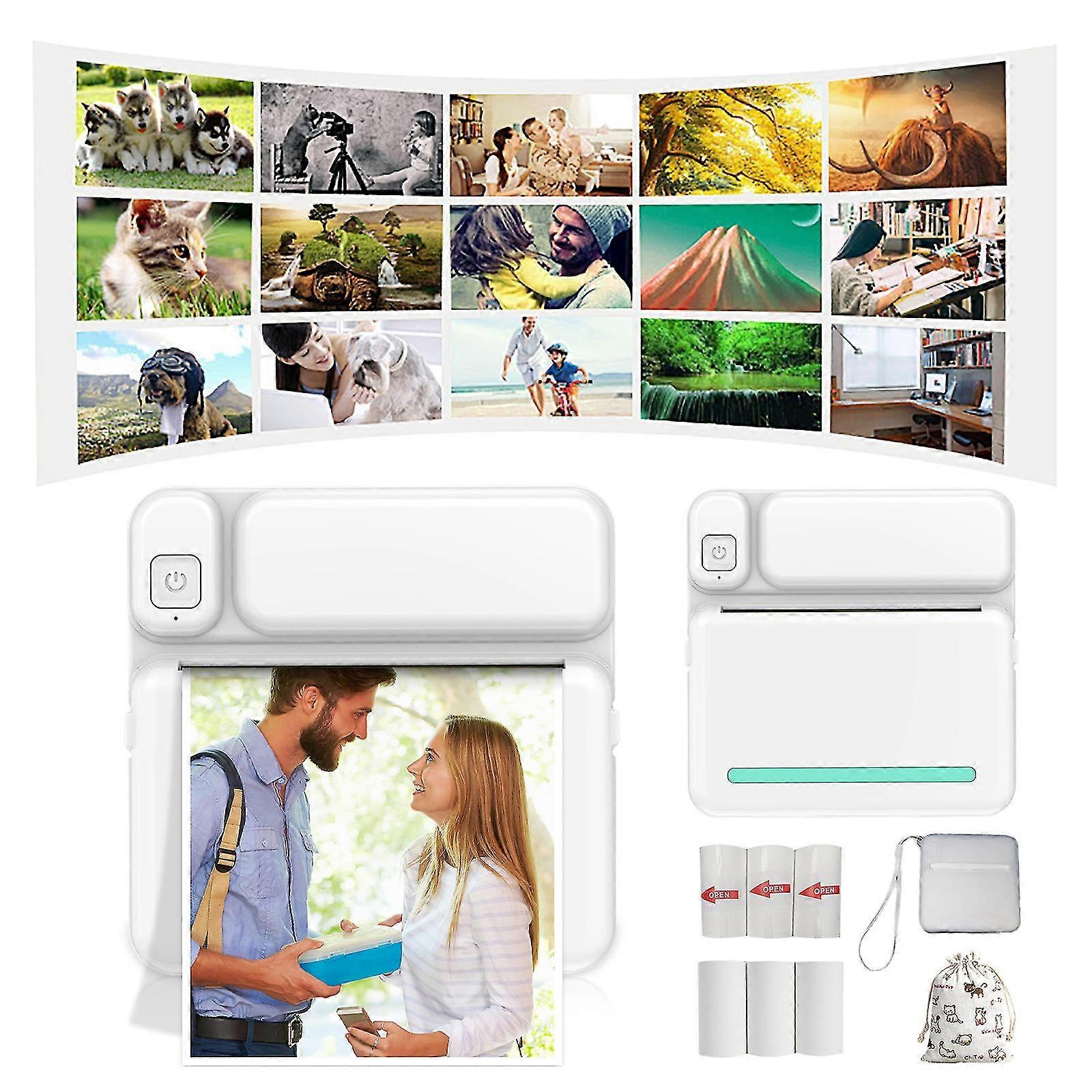 طابعات بلوتوث حرارية محمولة 57 مم طابعات صور صور حرارية صغيرة لاسلكية POS لهاتف Android IOS المحمول FLYE1984 yds