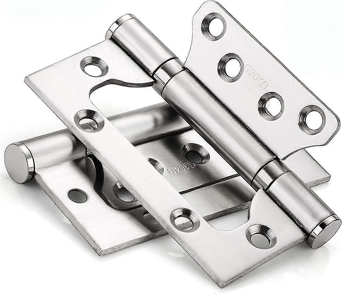 4x Stainless Steel Hinges, Rectangular Leaf Door Hinges