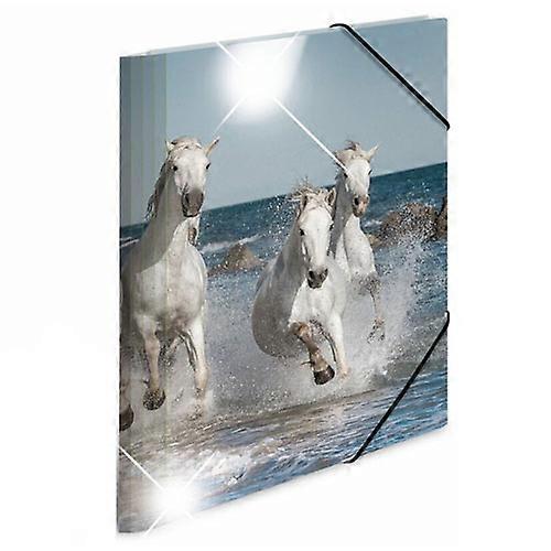 HORSES Herma Premium Quality and Stylish Elasticated Glossy PP Folder A4 Animals