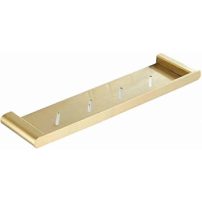 Gold Brushed Stainless Steel Single Layer Bathroom Shelf 50cm