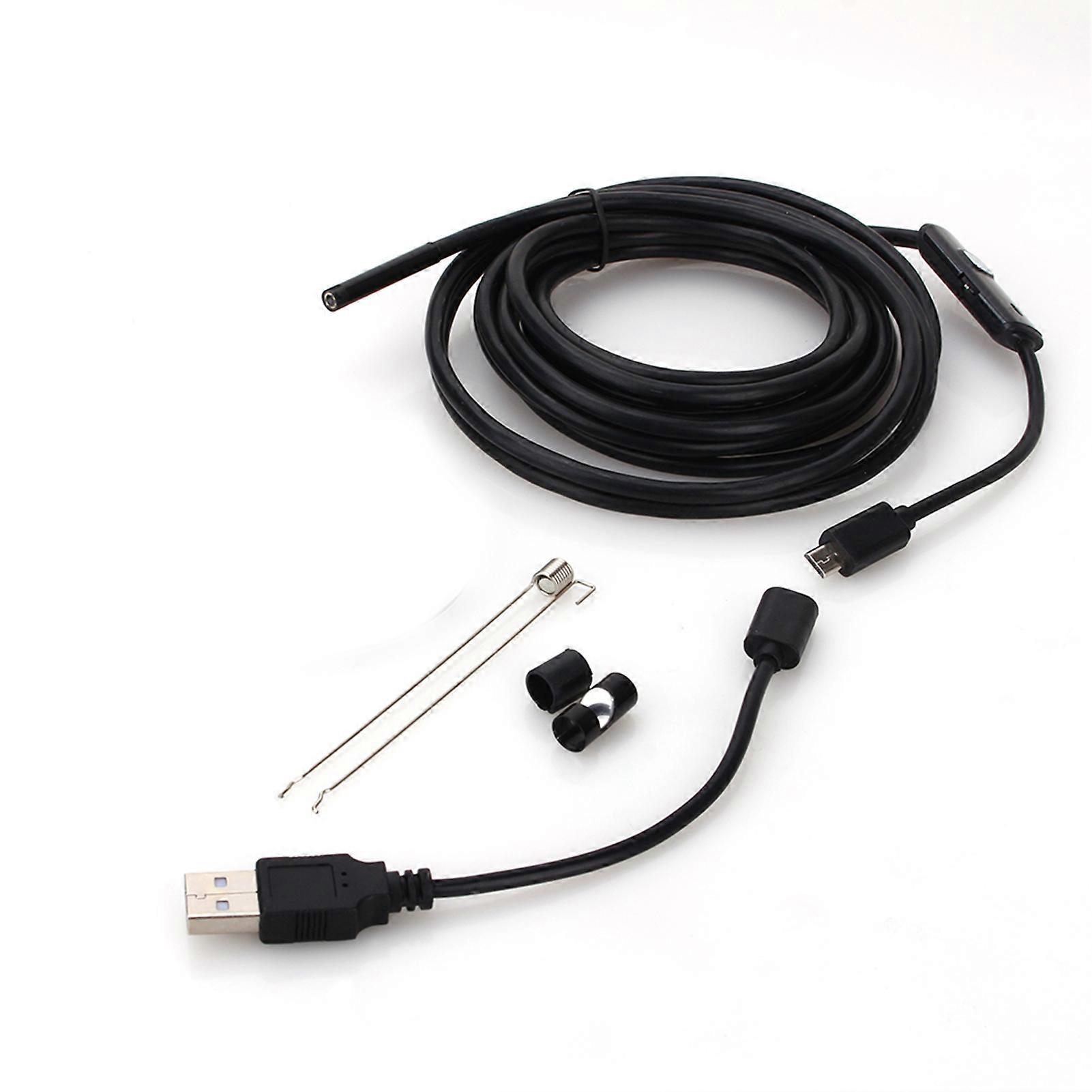 HD Endoscope 3.5m Length 5.5mm Diameter Borescope Inspection Camera for Phone Computer