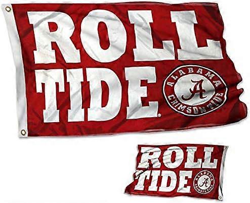 Alabama Crimson Tide ROLL Tide Double Sided Drapeau