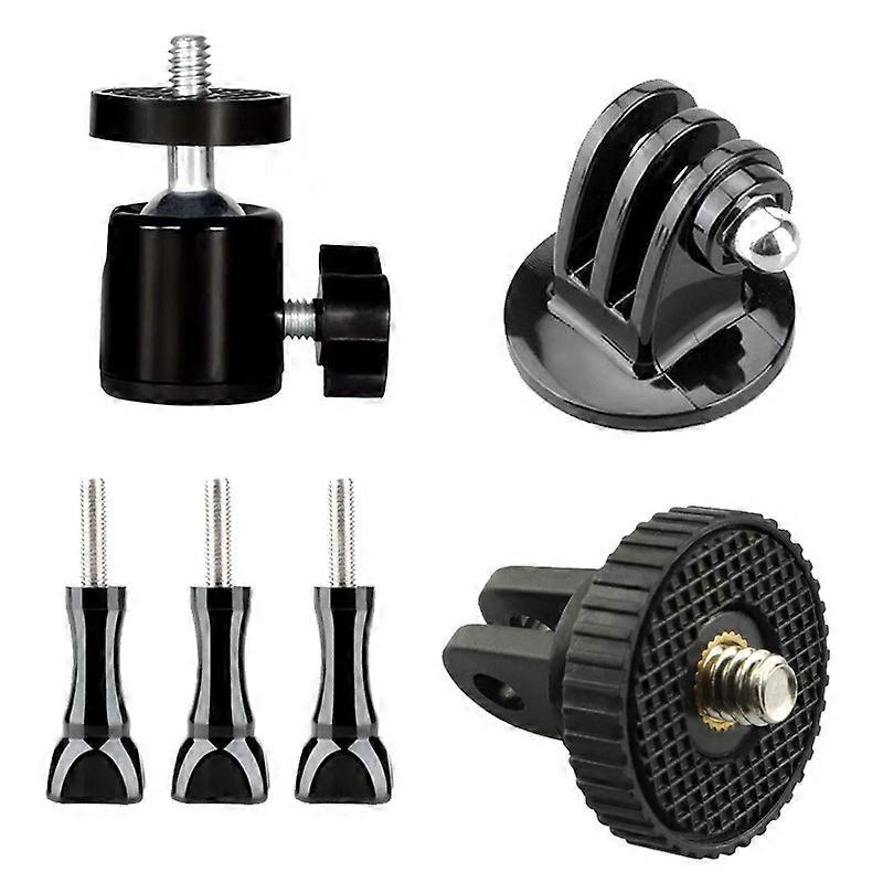 Action Camera Universal Ball Head Small Gimbal Base 1/4 Screw Adapter Mounting Bracket Set for GoPro Hero 11 10 9 AKASO YI