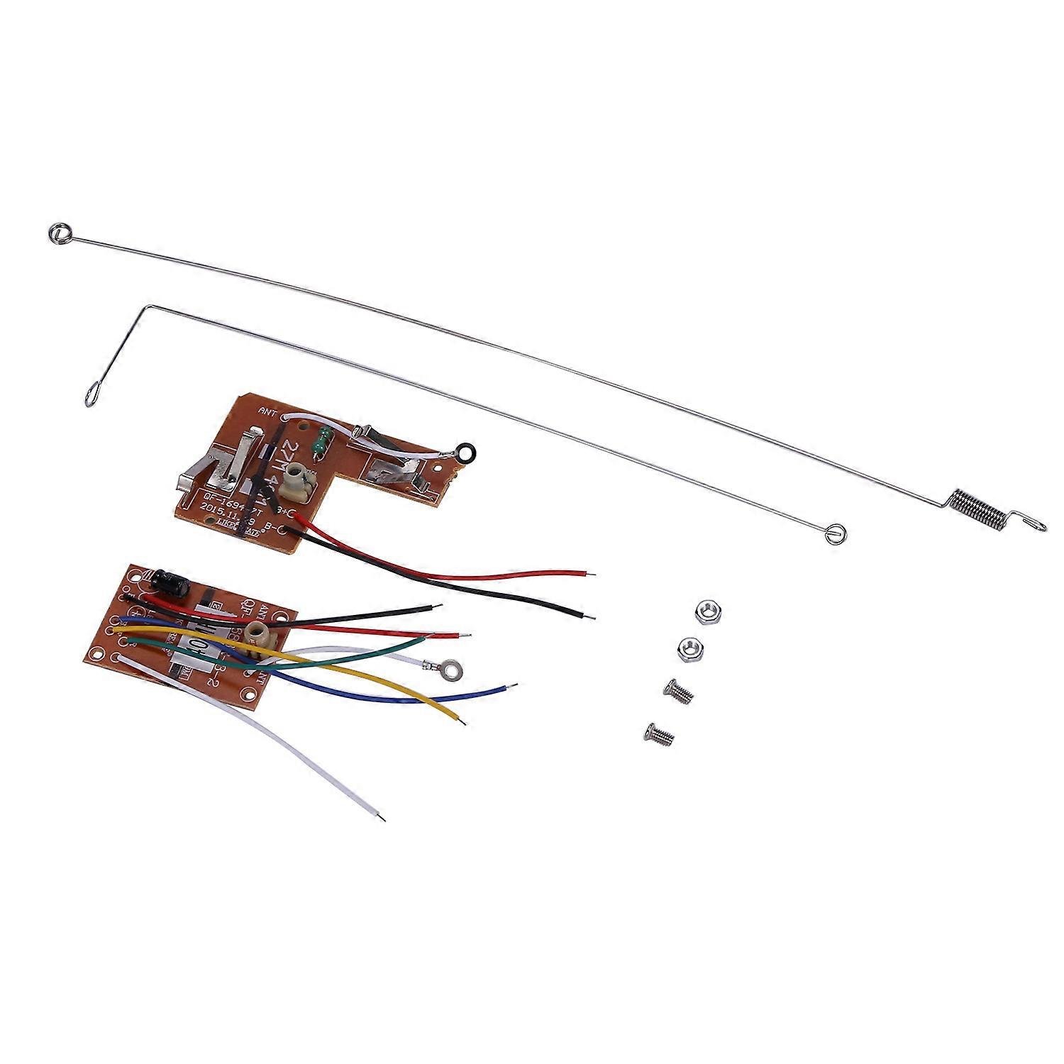 1 Set 4CH 40MHZ Remote Transmitter & Receiver Board with Antenna for DIY RC Car Robot Remote Contro