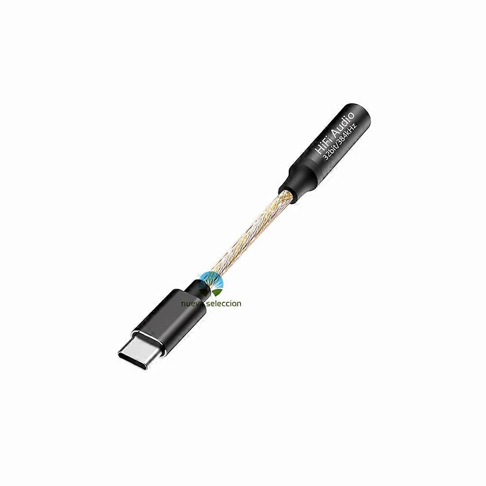 USB Digital Audio Converter Type C DAC to Jack 3.5mm, 16-32ohm, 32b / 384kHz PCM, for Android, Windows 10, Macbook, Micro Support
