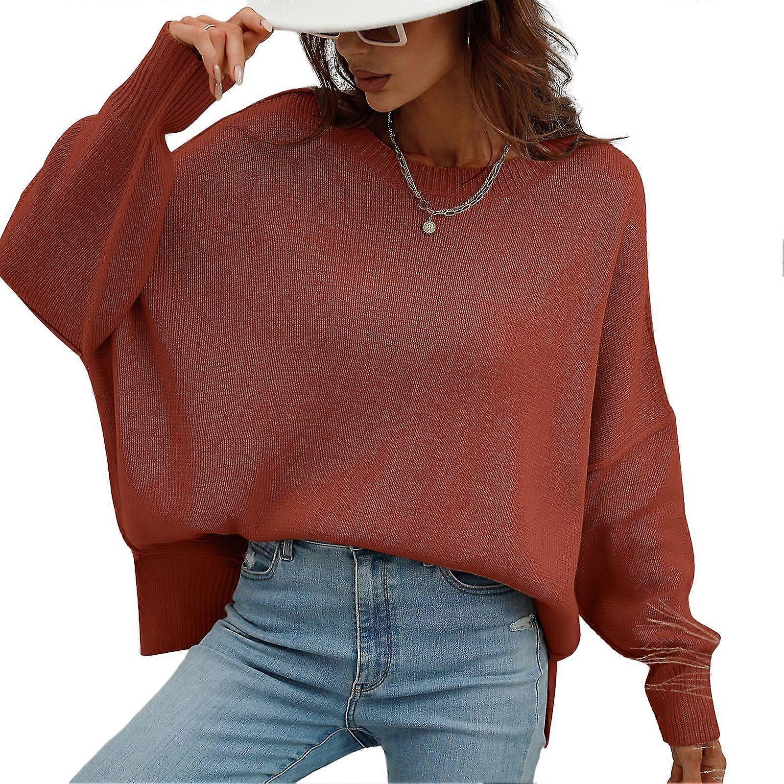 Women\'s Sweater For Casual Ribbed Knitting Pullover Top For School Office Lounge Daily