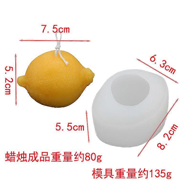Creative 3D Lemon Scented Candle Molds Silicone Resin Soap Molds Handmade Tools For Plaster Home Decoration Tools