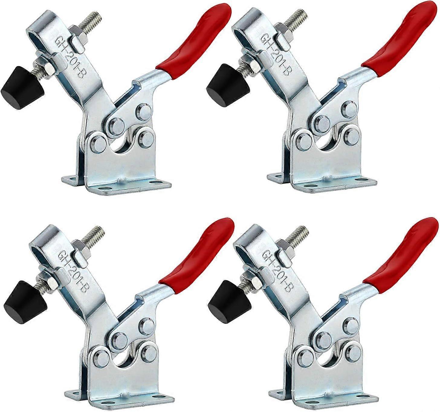 4Pcs Toggle Clamp Horizontal Tilt Clamp GH-201-B Quick Release Clamp Capacity 90KG 198lbs Horizontal Lever Clamp Quick Release Toggle Cl NVR