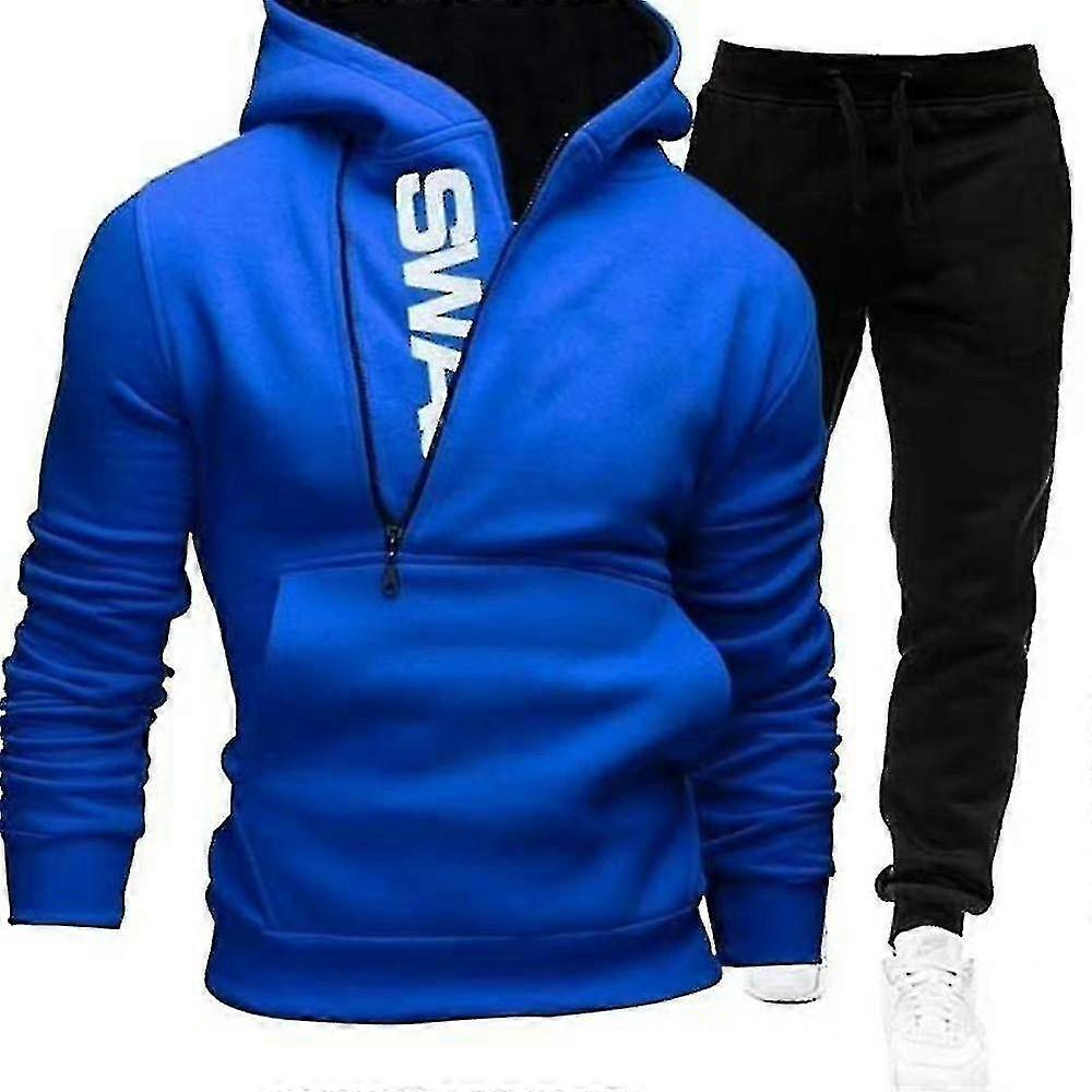 Hommes à manches longues sweats à capuche + pantalons longs Joggers Gym Tracksuit Outfit Set