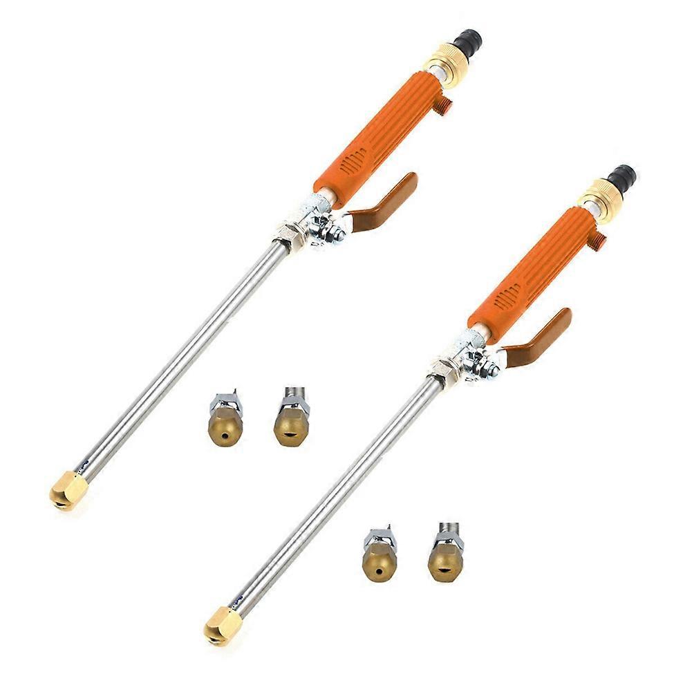 Orange Color Garden Hose Power Washer Upgraded Nozzle, High Pressure Water Tool, Equipped with 2 Different Nozzles