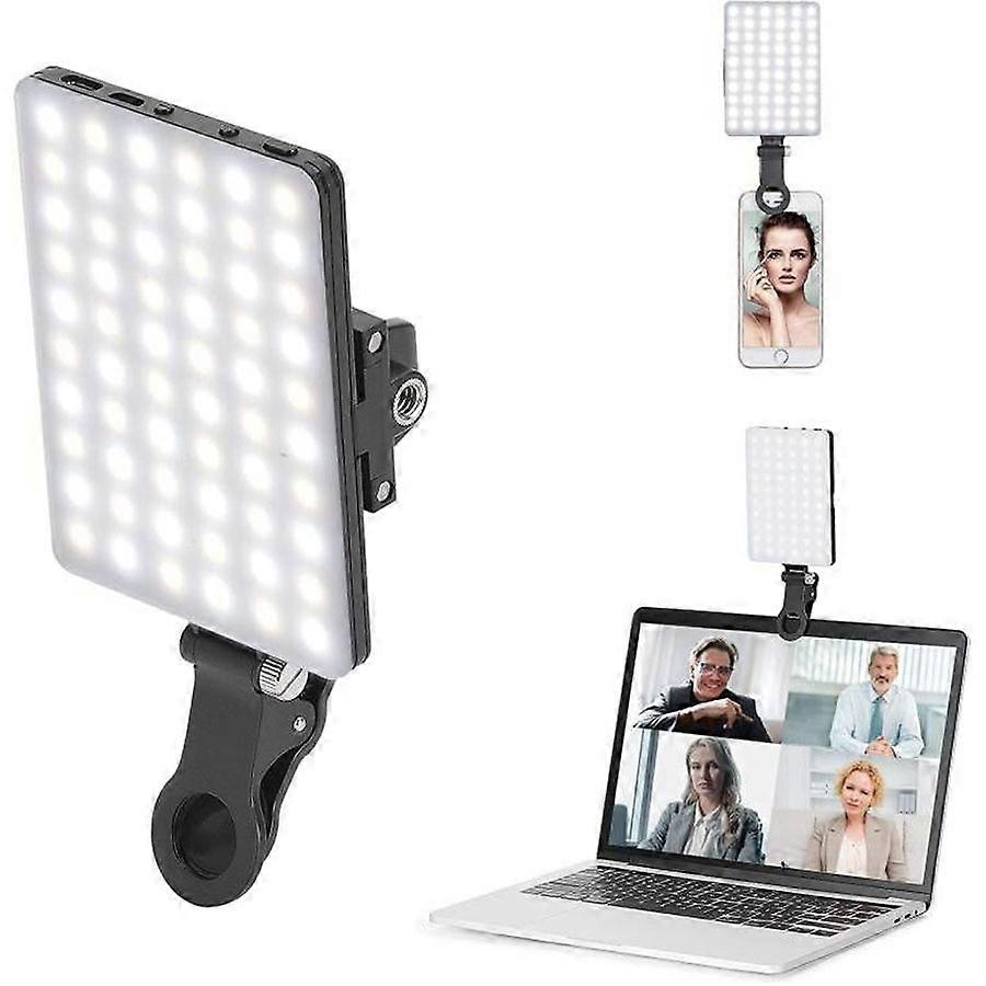Selfie Light with 3 Adjustable Modes: 60 LED Clip-on Light for TikTok & Makeup