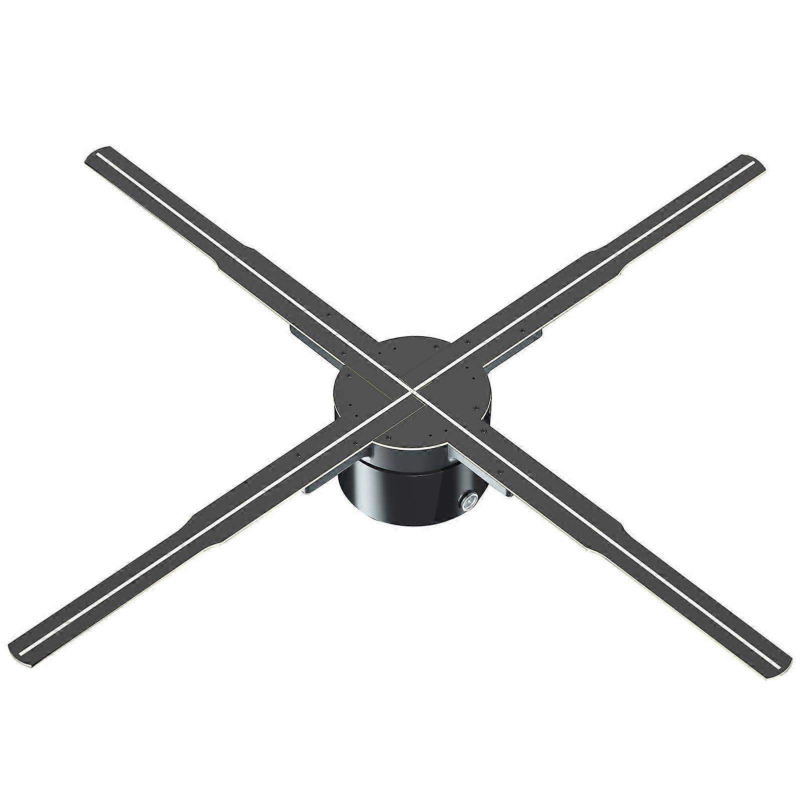 3D Hologram Projector Advertising Display Fan Wall-mounted Player 3D Naked Eye 2K HD LED Photo Video Fan with 576pcs LED Light Beads Remote Control