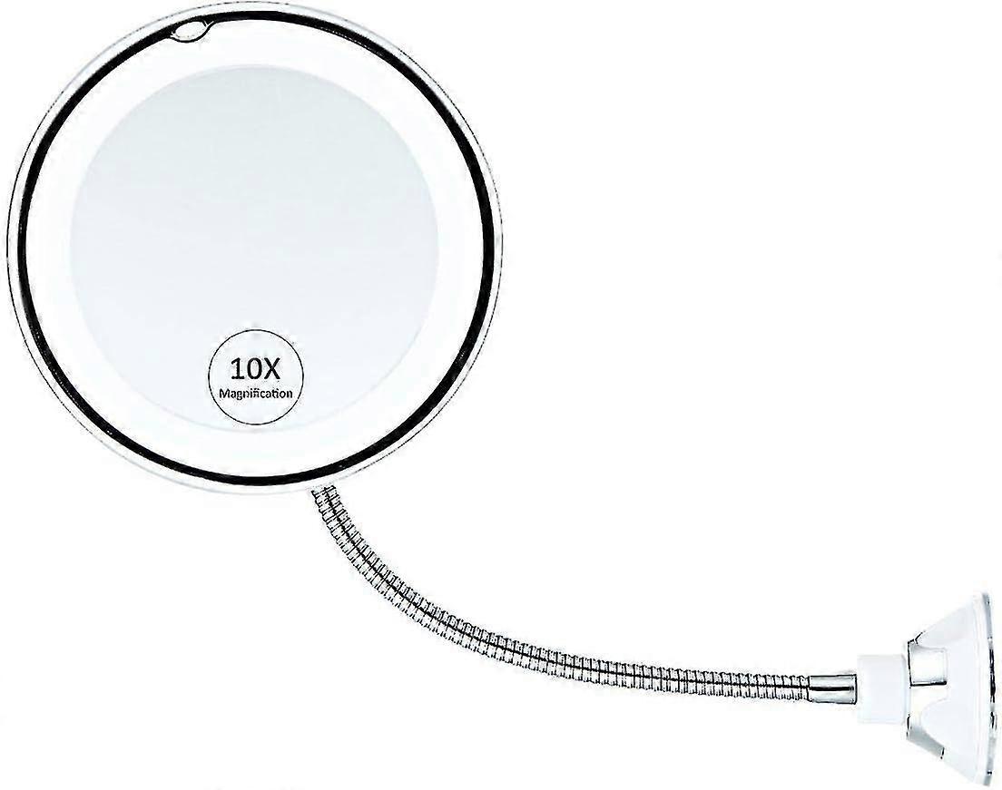 10x Illuminated Makeup Mirror, Bathroom Vanity Mirror with Strong Suction Cup and 360  Adjustable Banmo