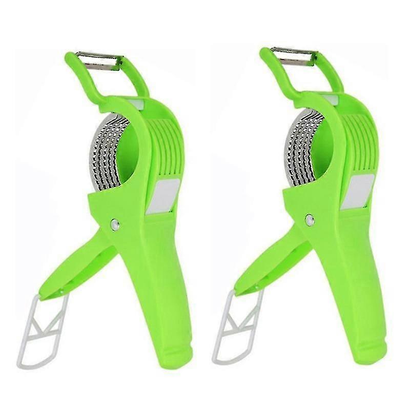 2pcs Multi Cutter With Peeler For Vegetable And Fruit Extra Sharp Stainless Steel