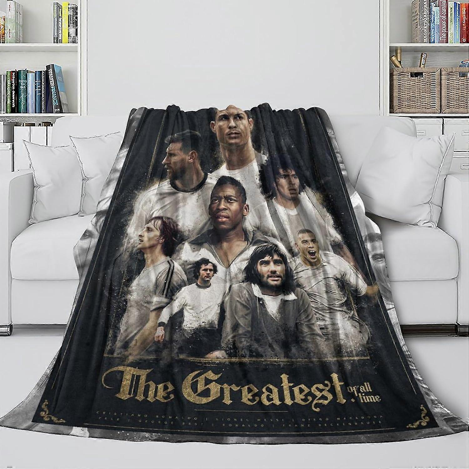 Ronaldo Fleece Blanket - Football Cozy Blanket for Giving Warmth And Kindness to Those You Care - Multi-purpose Useful Addition To Household - Christm