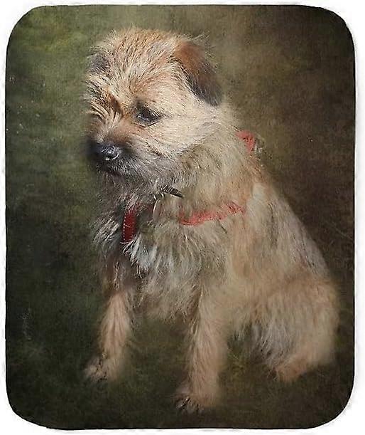 Border Terrier Sherpa Plaid In Pile Coperta-ORFM350 50x40in 125x100cm