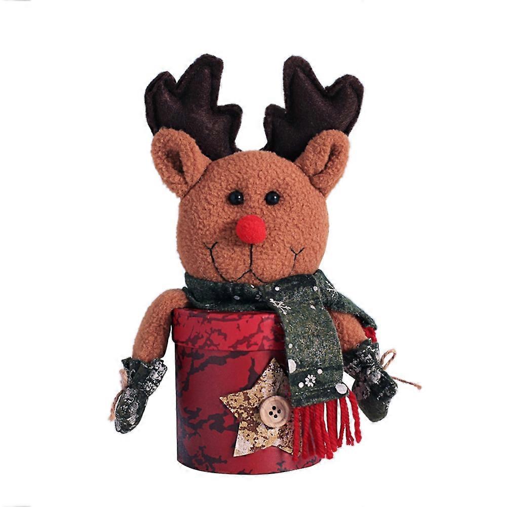 Cartoon Pattern Christmas Box Case Storing Apple Candy Small Gifts(Deer)