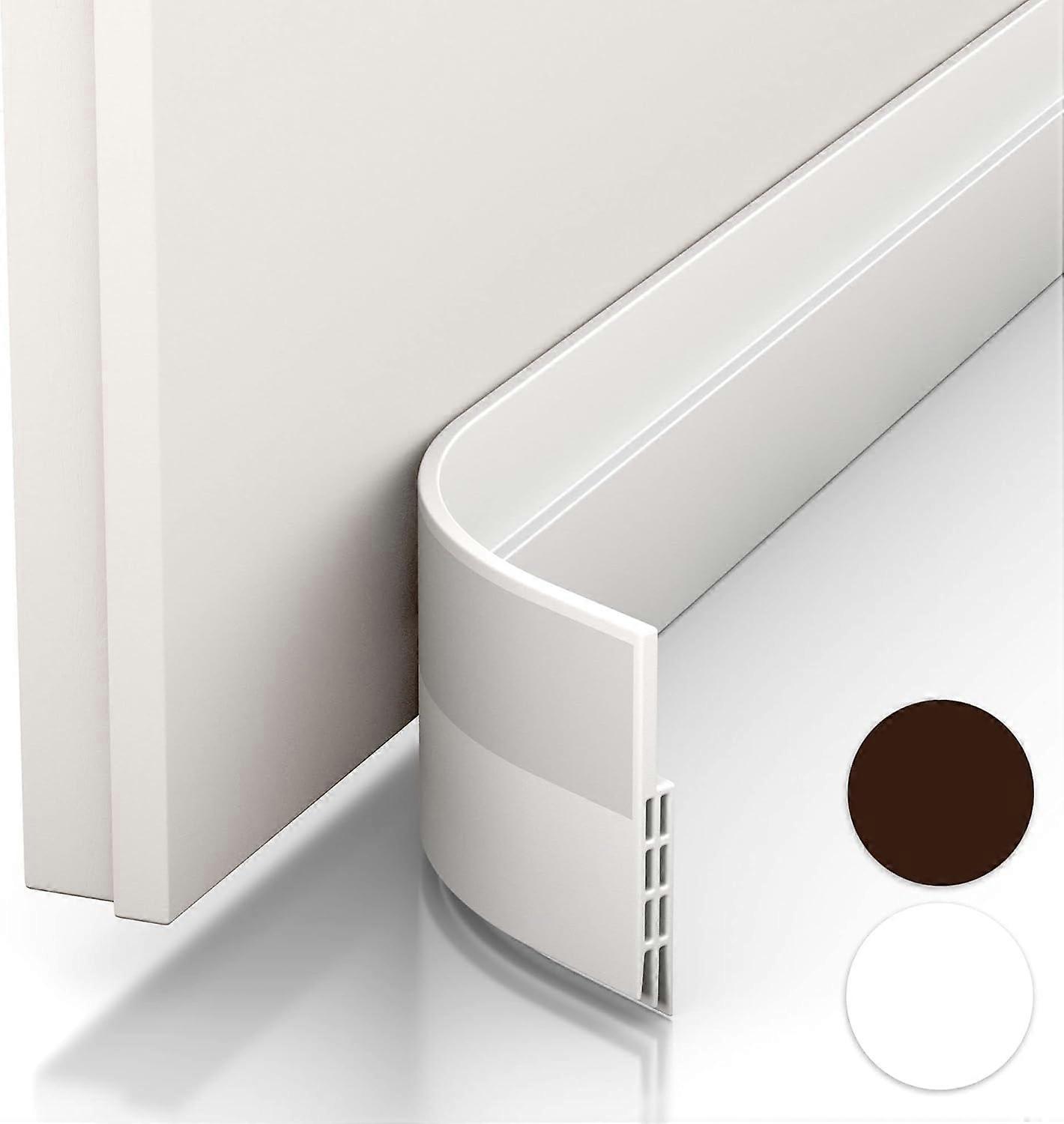 good Anti-Draught Excluder & Door Seal - New Insulating Door Bottom (Quick to Install), Ideal for Insulation Against Cold, Noise & Moisture (1 x White