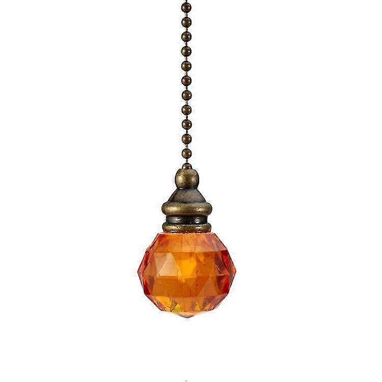 Traditional Antique Style Orange/clear Crystal Decor Bathroom Light Pull Chain(orange)(1pcs)