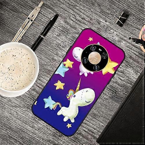For Huawei Mate 40 Pro Oil Embossed Coloured Drawing Pattern Shockproof TPU Protective Phone Case