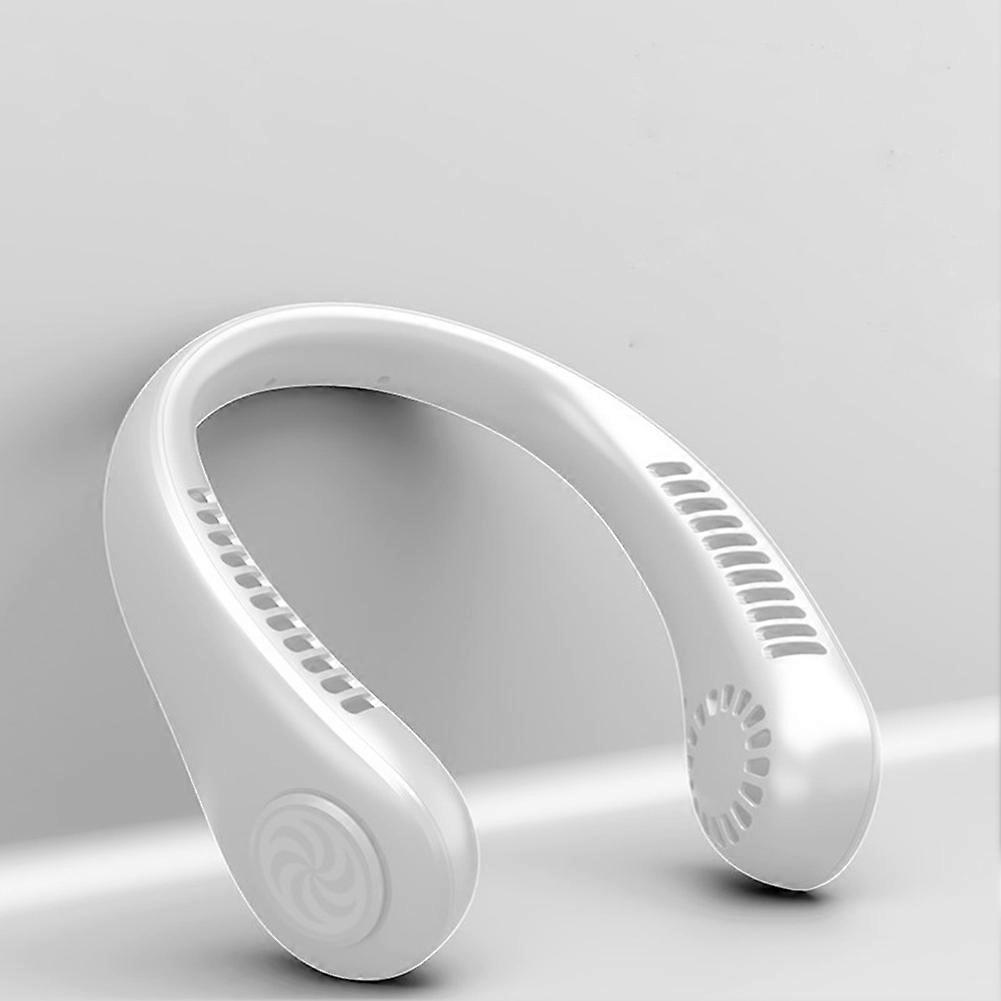 Portable 3 Speed Neck Fan USB Rechargeable Lazy Neckband Bladeless Cooler