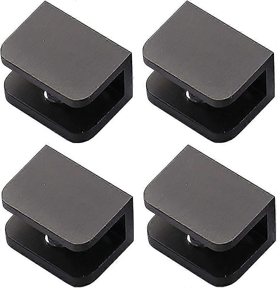 KAFENDA Glass Shelf Brackets - 8 Pack No-Drill Clamps For 1/4 Inch Glass