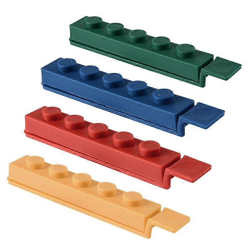 4Pcs Sealing Clip Practical Multi Purpose Multicolor Building Block Food Bag Closure Sealer Clamp for Kitchen KAESI KAESI
