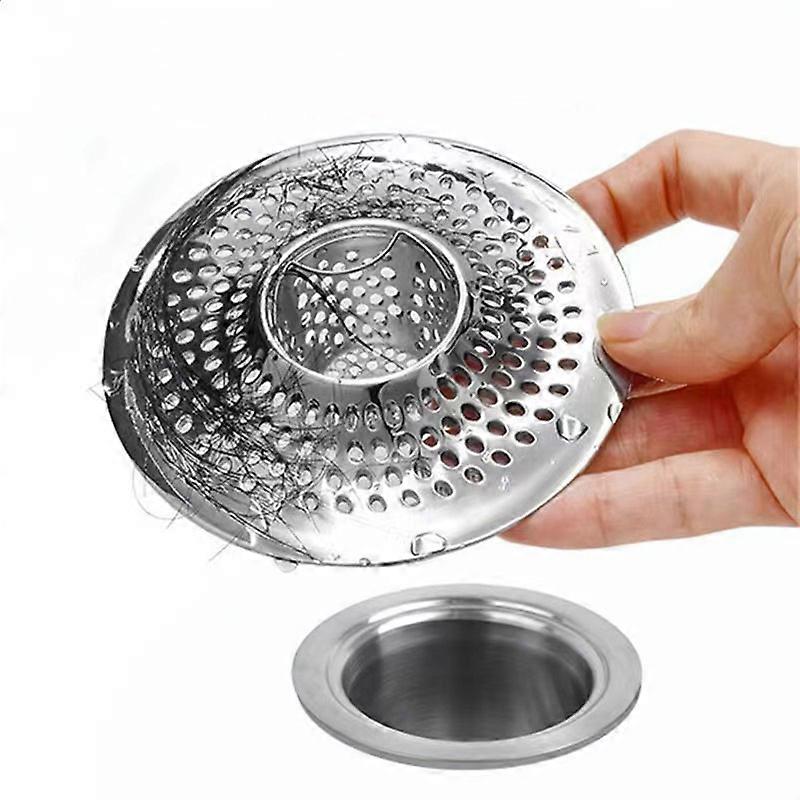 Stainless Steel Hair Catcher Strainer For Bathtub & Sink Drains - Easy Clean Bathroom Drain Cover 4 thumbnail image