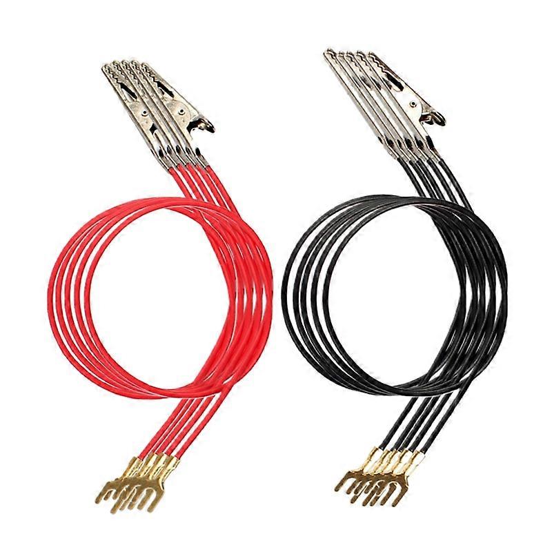 10Pcs Battery Bulb Holder Connecter U Shaped End Sturdy Science Supplies Electrical Testing Experiment Crocodile Clips Wire Connecter for School KAESI