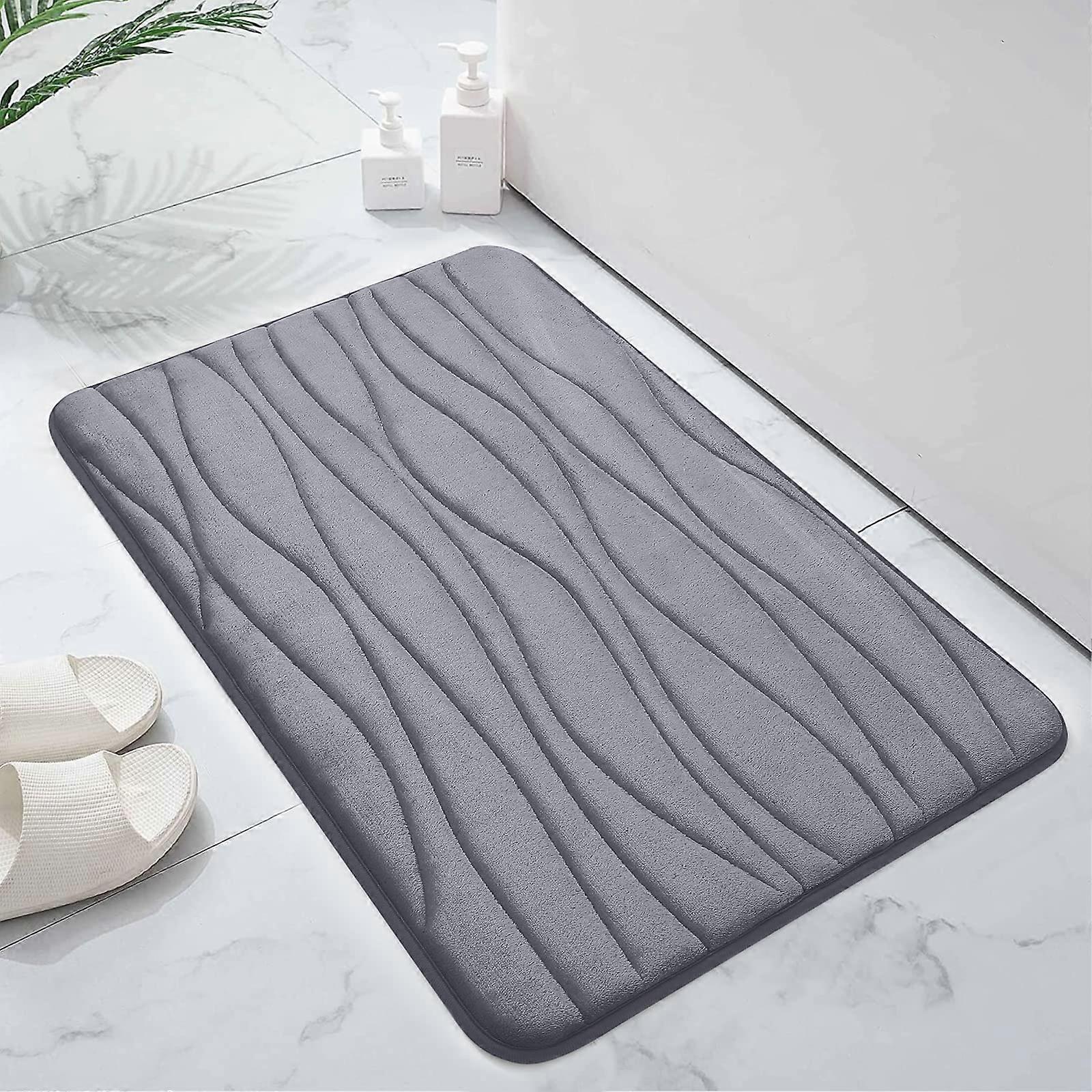 Memory Foam Bath Mat, Extra Soft Non-Slip,40 x 60 cm,Dark Grey