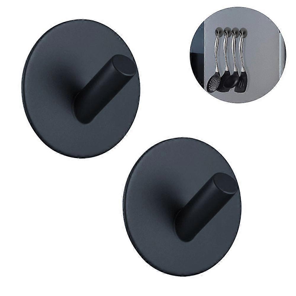 2 Pcs Self-Adhesive Towel Hooks, Stainless Bathrobe Hooks Wall Towel Holders