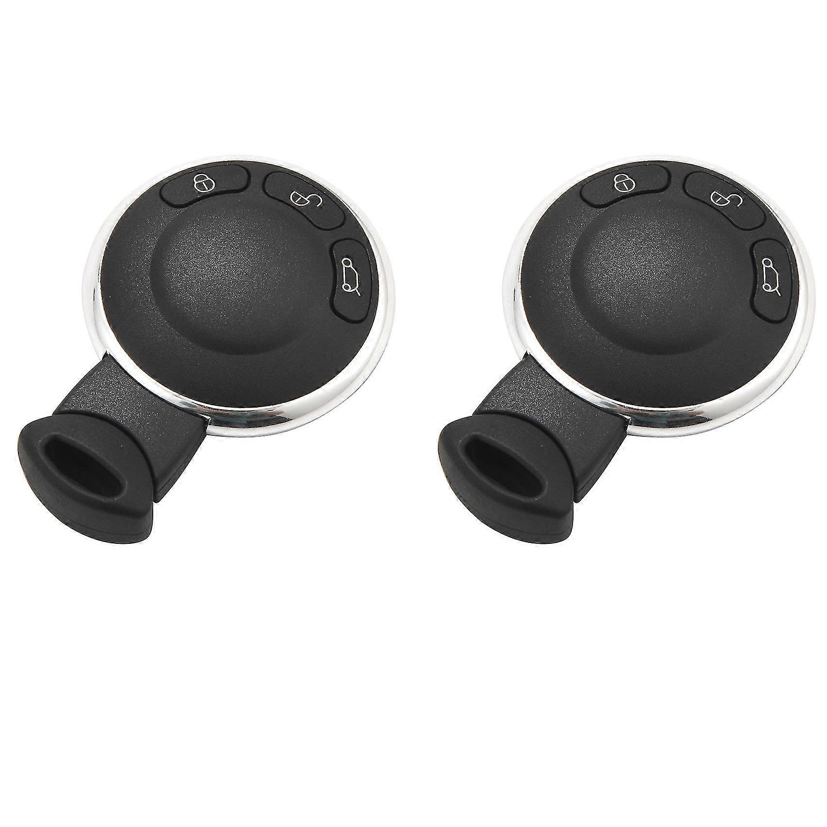 2x Remote Entry Uncut Car Key Fob Replacement Case Shell Button Pad Compatible with Mini Cooper Iyzkeyr5602