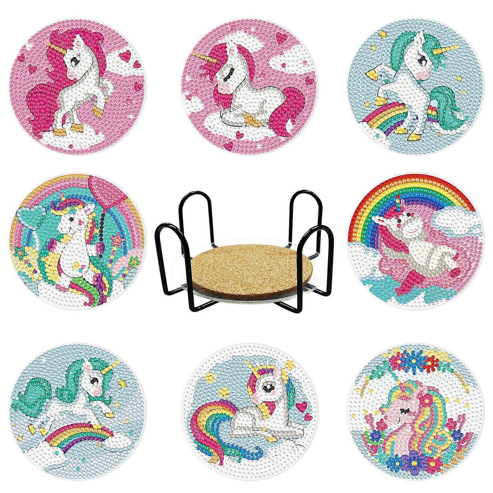 Unicorn Diamond Painting DIY Coasters