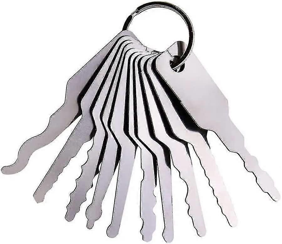10pcs Blank Key Uncut Blade Key Embryo Chain Car Key Machine Motorcycle Uncut Key With Plastic Blank Keychains Blank Keys Blank Key Blank Keychains Fo