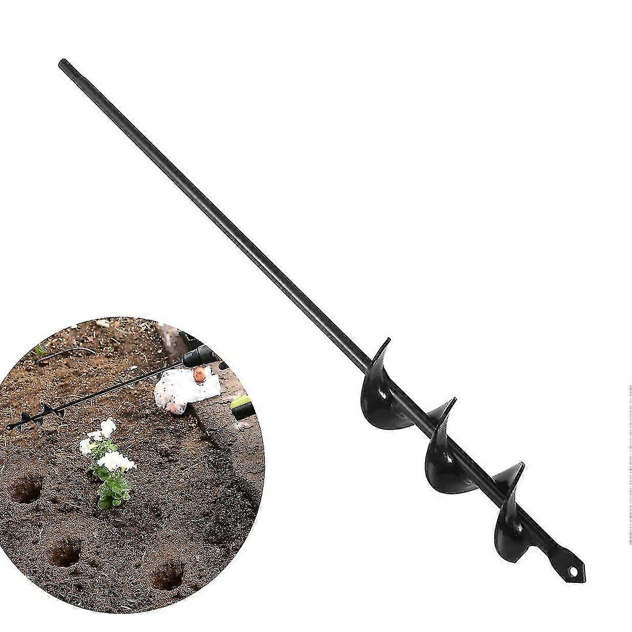 Garden Auger Bit 4x45cm, Practical Planting Tool For Planting Bedding Bulb Seedlings, Spiral Garden Drill Bit For Hand Drill And Electric Drill